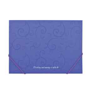 Папка на резинках пластиковая А4 Buromax Barocco, 550 мкм, фиолетовая - фото 1