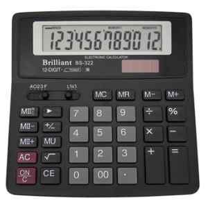 Калькулятор Brilliant BS-322, 156х157х34мм, 12 разрядный, 2 источника питания - фото 1