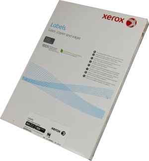 Бумага самоклеющаяся Xerox Labels А4 с прямоугольными углами, А4/14, 99,1 х 38,1 мм - фото 1