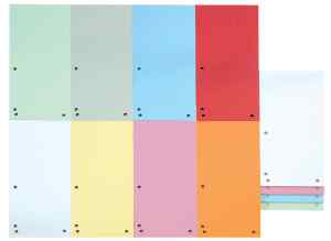 Розподiлювальнi смуги Donau, картоннi кольоровi, 10,5 х 23 см, упаковка 100 шт. асорті - фото 1