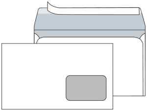 Конверт С-5, самоклей с окошком правый низ, 162 х 229 мм, белый - фото 1