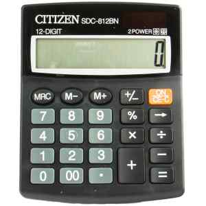 Калькулятор Citizen SDC-812, 100x125x34мм, 12 разрядный, 2 источника питания - фото 1
