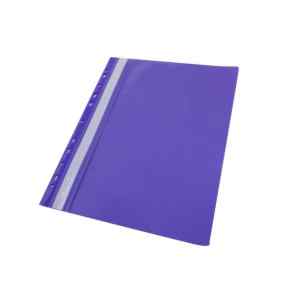 Скоросшиватель А4, 4Оffice с перфорацией, прозрачная верхняя обложка, фиолетовый - фото 1
