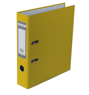 Папка-регистратор, 70 мм, А4, Buromax, односторонняя, желтая - фото 1