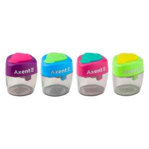 Чинка Axent Colourfuli 1162, пластикова, з контейнером, 2 отвори, асорті  - фото 1