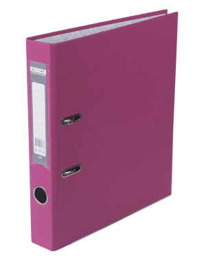 Папка-регистратор, 50 мм, А4,Buromax, односторонняя, розовая	 - фото 1