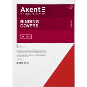 Обложка для биндера  Axent, картон под кожу А4, 50 шт., красная - фото 1