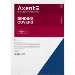 Обложка для биндера  Axent, картон под кожу А4, 50 шт., синяя - фото 1