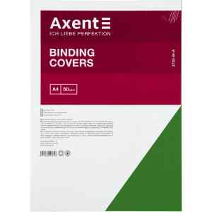 Обложка для биндера  Axent, картон под кожу А4, 50 шт., зеленая - фото 1