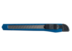 Нож канцелярский, JOBMAX, 9 мм, пластиковый корпус, синий	 - фото 1