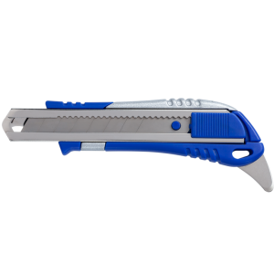 Нож канцелярский Buromax 18 мм с метал. направ., с доп. крючком	  - фото 1