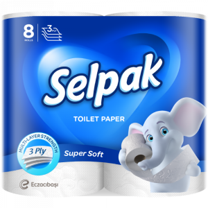 Туалетний папір Selpak, білий, 8 рул. - фото 1