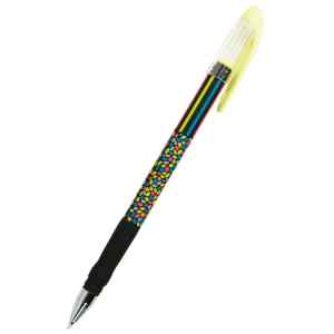 Ручка шариковая Axent Neon mosaic, 0.5 мм, синяя - фото 1