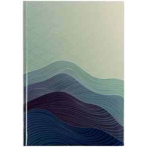 Книга учета А4, твердая обложка Axent Waves, синяя, 96 листов, клетка - фото 1