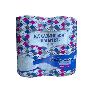 Туалетная бумага Кохавинська Папірня трехслойная, 4 рулона - фото 1