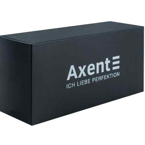 Ручка шариковая поворотный корпус Axent Partner 0.7 мм, металлическая розовая, пишет синим-фото2