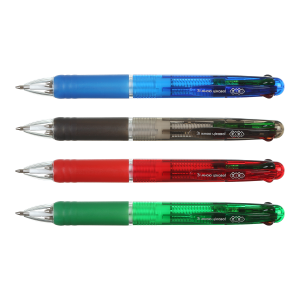 Ручка шариковая автоматическая  ZiBi KIDS Line, 4 в1 синяя, черная, красная, зеленая - фото 1