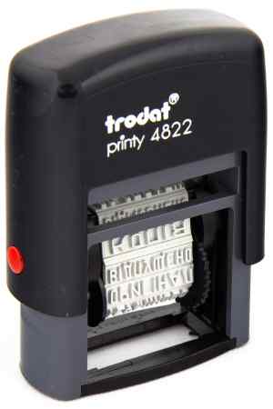 Штамп пластиковый с бухгалтерскими терминами Trodat Printy 4822 со сменной подушкой - фото 1