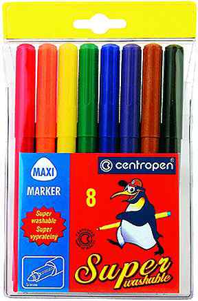 Набір фломастерів Centropen Maxi, 8 кольорів - фото 1