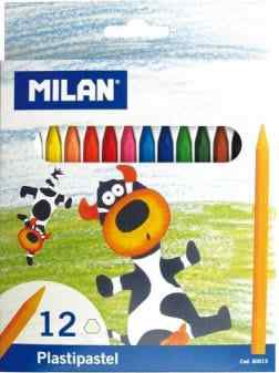 Олівці воскові Milan, 12 кольорів - фото 1