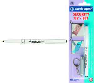 Маркер для прихованого маркування Centropen Security UV Pen 2699, з ультрафіолетовим ліхтариком - фото 1