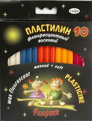 Пластілін Гамма Флюрікі, 10 кол., 128 гр. - фото 1