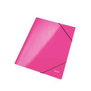 Папка на гумках з глянцевого картону  Leitz WOW А4, розовий металік - фото 1
