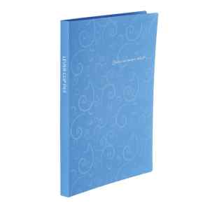 Папка з боковим притиском А4 Buromax Barocco з карманцем, блакитна - фото 1