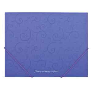 Папка на резинках пластиковая А5 Buromax Barocco, 550 мкм, фиолетовая - фото 1
