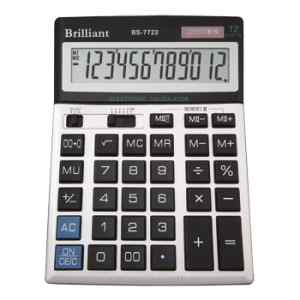 Калькулятор Brilliant BS-7722, 151x204x38мм, 12 разрядный, 2 источника питания - фото 1
