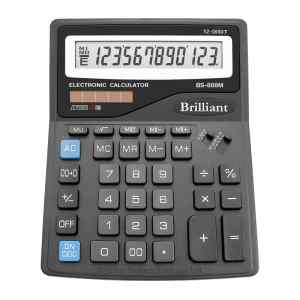Калькулятор Brilliant BS-888М, 158x200x46мм, 12 разрядный, 2 источника питания - фото 1