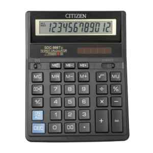 Калькулятор Citizen SDC-888XBK, 158x203x31мм, 12 розрядний, 2 джерела живлення,  чорний - фото 1