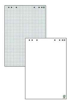 Блок паперу для фліпчартів, 900 мм х 640 мм, 20 аркушів, без ліній - фото 1