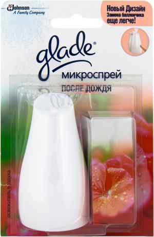 Освежитель воздуха Glade Микроспрей, после дождя, держатель + флакон 10 мл - фото 1