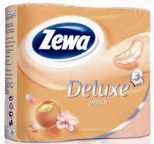 Туалетний папір Zewa Deluxe peach, бежевий, 3-х шаровий, 4 шт. - фото 1