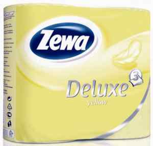 Туалетний папір Zewa Deluxe yellow, жовтий, 3-х шаровий, 4 шт. - фото 1
