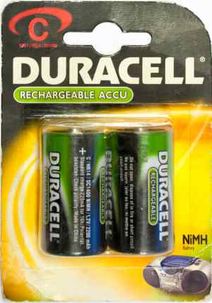Аккумуляторы Duracell HR14, С, 2200 мА/ч, 2 шт. - фото 1
