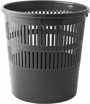 Корзина для мусора Buromax пластиковая, черная - фото 1