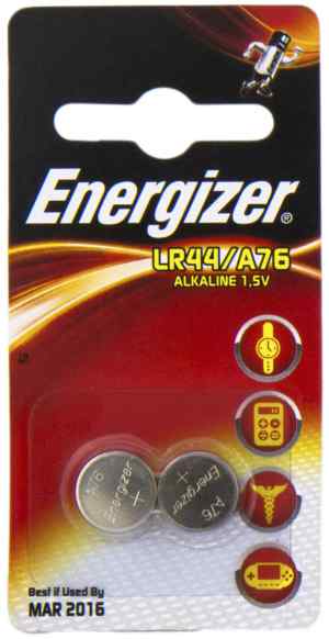 Батарейка Energizer - тип A76/LR44,  лужна 2 штуки - фото 1