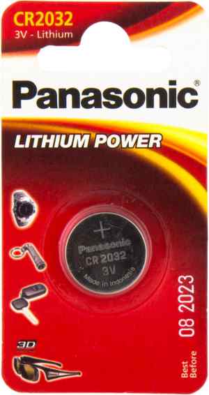 Батарейка литиевая Panasonic – тип CR2032, 1 штука - фото 1