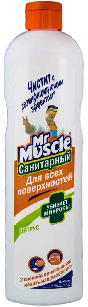 Средство моющее Mr.Muscle Санитарный для всех поверхностей, объем 500 мл. - фото 1