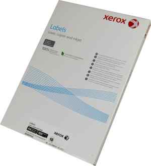 Бумага самоклеющаяся Xerox Labels А4 с прямоугольными углами,  А4/10, 105 х 58 мм - фото 1