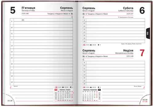 Ежедневник датированный Brunnen  Miradur А6, бордовый-фото2