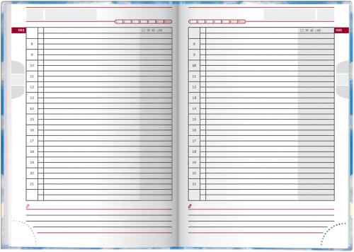 Ежедневник недатированный Brunnen Агенда Графо Гапчинская 12 А5, голубое небо в облаках с рисунком-фото3