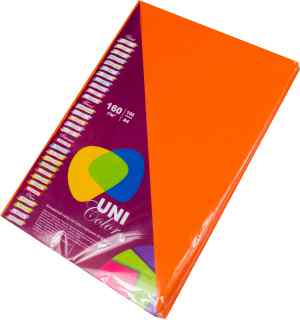 Папір кольоровий Uni Color Intensive А4, 160 г/м2, помаранчевий(orange), 100 арк. - фото 1
