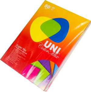 Папір кольоровий Uni Color Super Mix А4, 80 г/м2, 10 кольорів, 250 арк. - фото 1