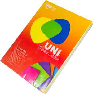 Папір кольоровий Uni Color  Super Mix А4, 160 г/м2, 5 кольорів, 125 арк. - фото 1