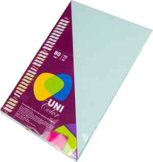 Бумага цветная Uni Color Pastel A4, 80 г/м2, 100 л, голубой(blue) - фото 1