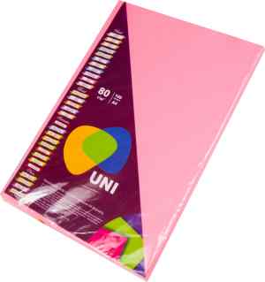 Папір кольоровий Uni Color Neon А4, 80 г/м2, рожевий(neon pink), 100 арк. - фото 1