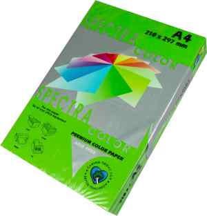 Бумага цветная Spectra Color Intensiv А4, 80 г/м2, 500 л, зеленый (Parrot 230) - фото 1